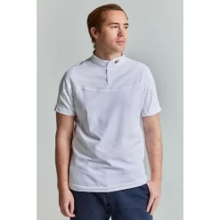 Witte Golfpolo Untraced Voor Heren